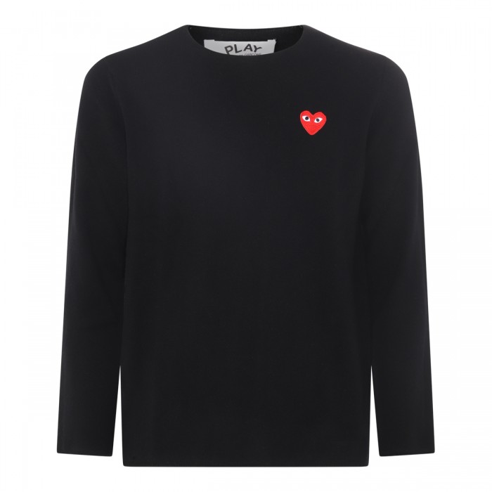BLACK WOOL SWEATSHIRT