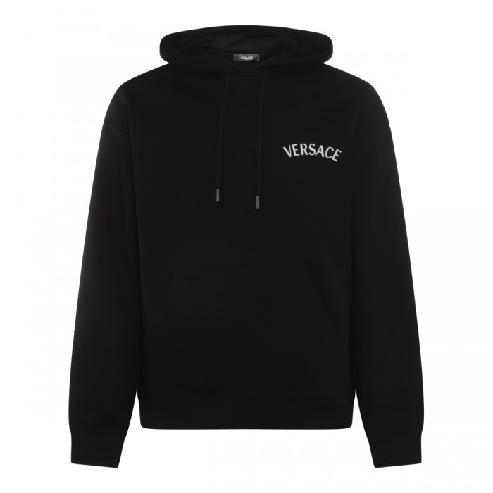 BLACK COTTON SWEATSHIRT