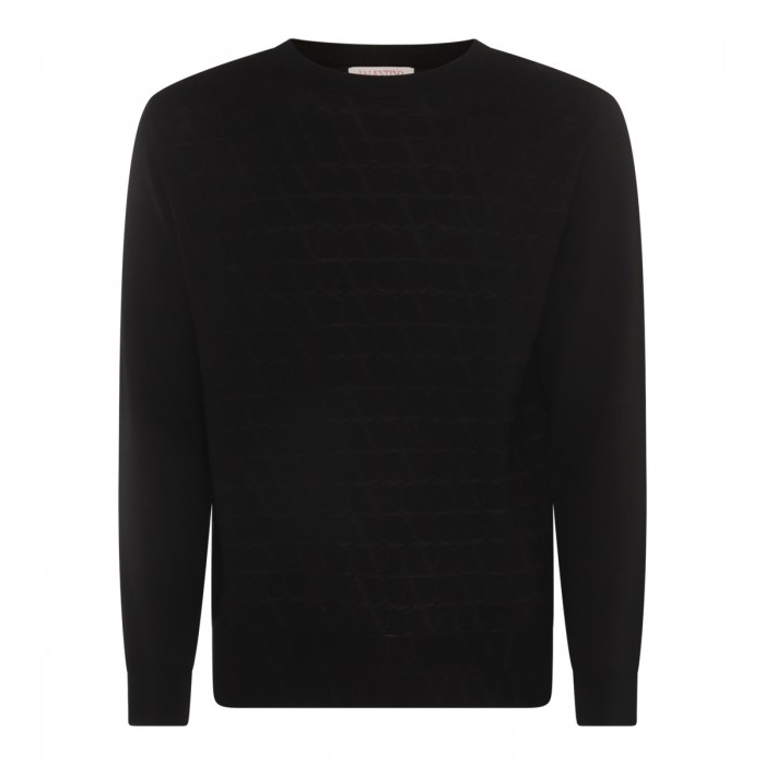 BLACK WOOL KNITWEAR