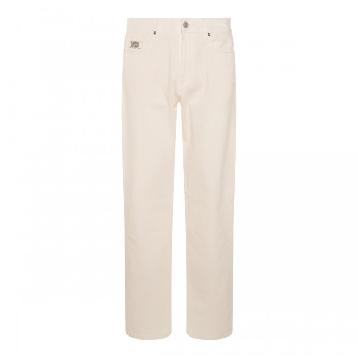 WHITE COTTON DENIM JEANS