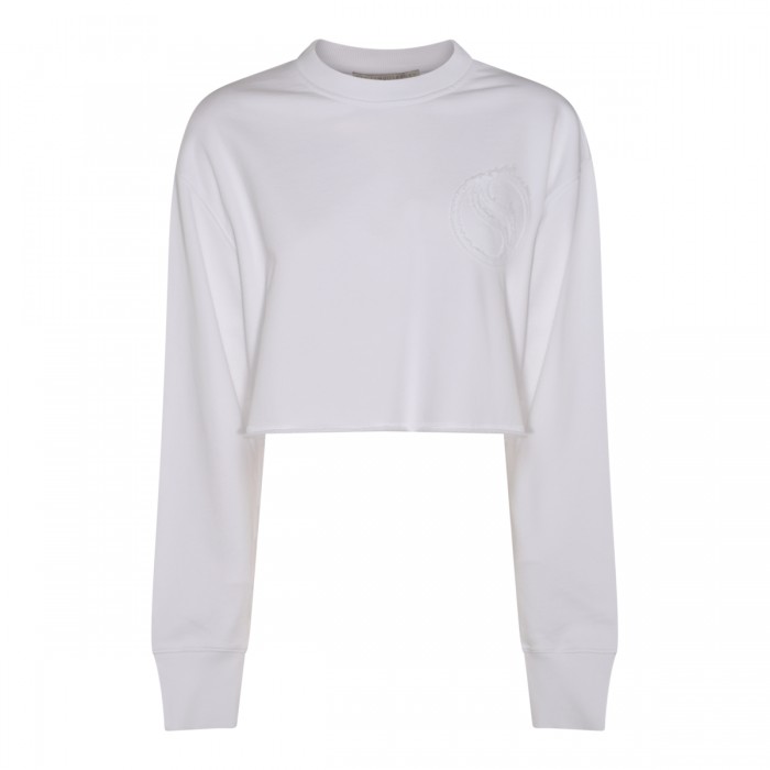 WHITE COTTON SWEATSHIRT