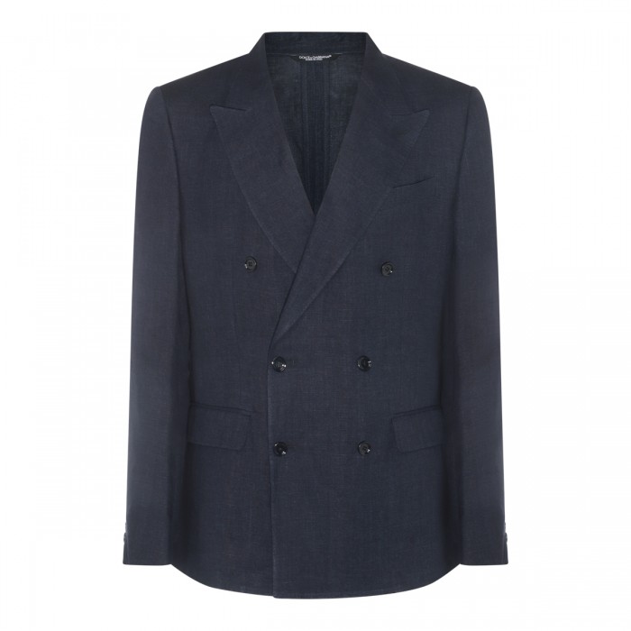 NAVY BLUE LINEN BLAZER