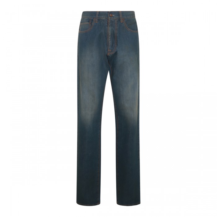 DARK BLUE COTTON DENIM JEANS