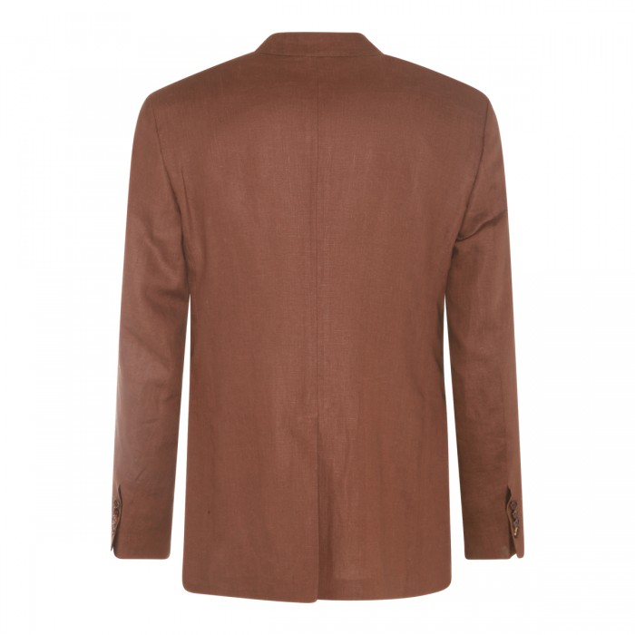 BROWN LINEN BLAZER 2