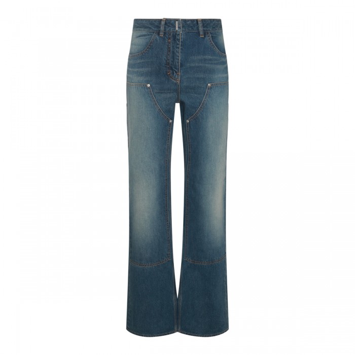 DEEP BLUE COTTON DENIM JEANS