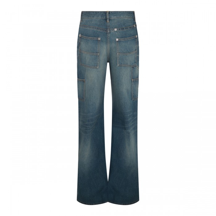 DEEP BLUE COTTON DENIM JEANS 2