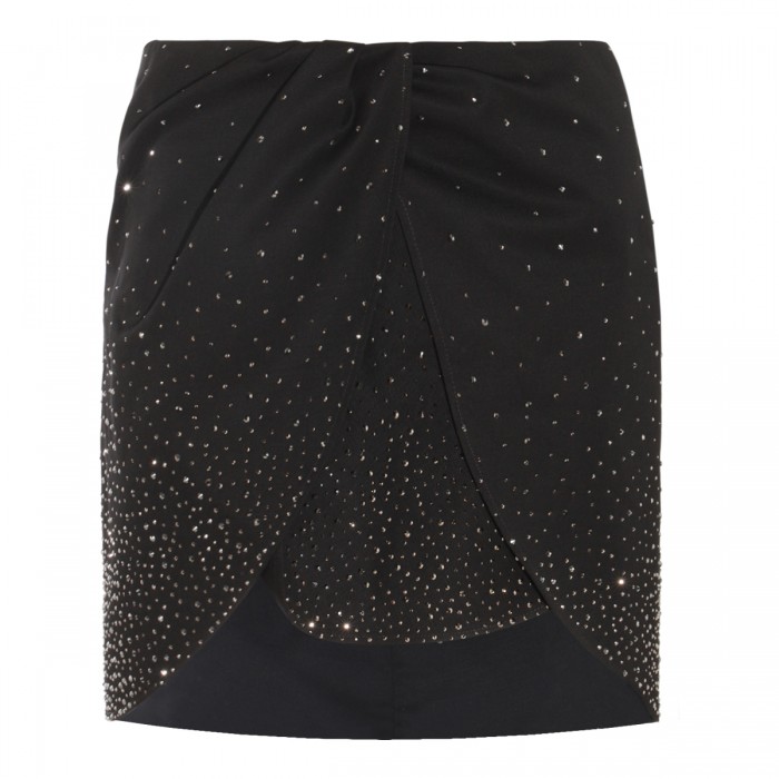 BLACK WOOL SKIRT
