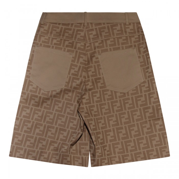 BROWN COTTON SHORTS 2