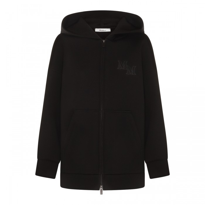 BLACK WOOL SWEATSHIRT