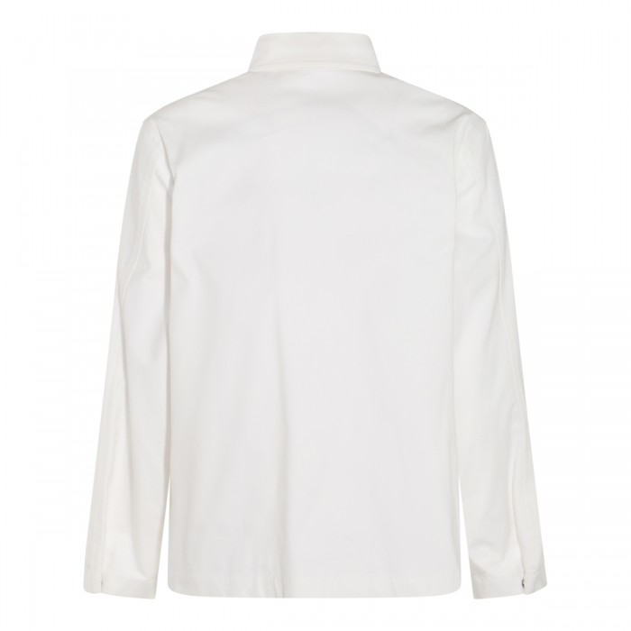 WHITE COTTON BLEND SHIRT 2