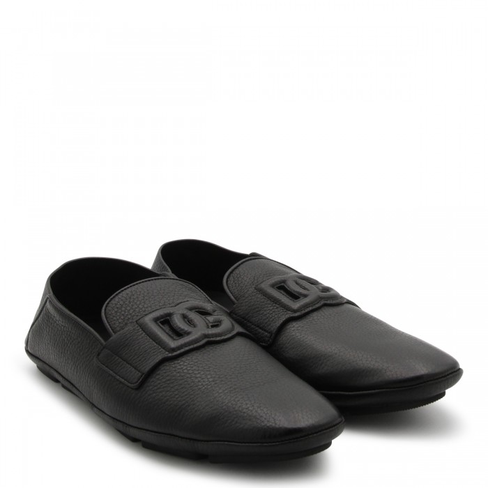 BLACK LEATHER LOAFERS 2