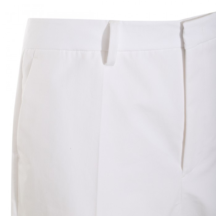 WHITE WOOL BERMUDA SHORTS 2