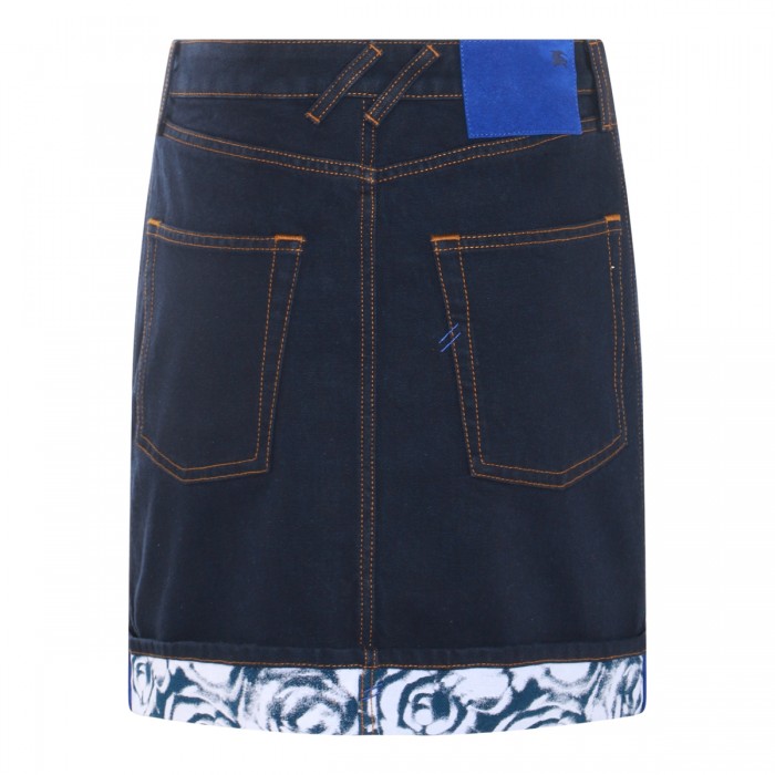 INDIGO BLUE DENIM COTTON SKIRT 2