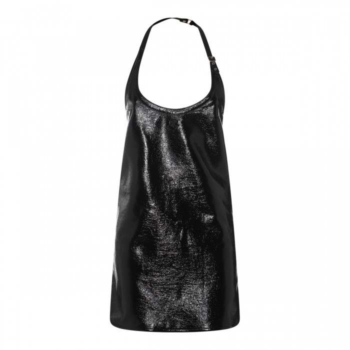 BLACK COTTON MINI DRESS