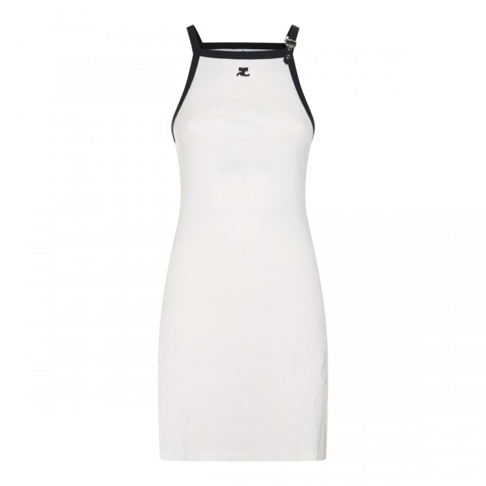 WHITE AND BLACK COTTON DRESS