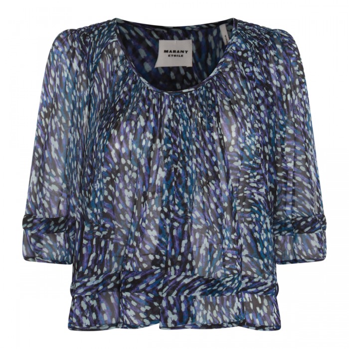 BLEU VISCOSE SHIRT