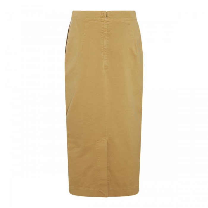 BEIGE COTTON MIDI SKIRT 2