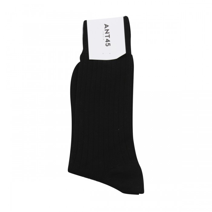 BLACK COTTON BLEND SOCKS