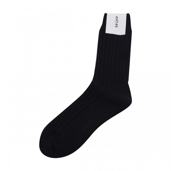 BLACK COTTON-WOOL BLEND SOCKS 2