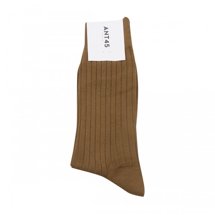 BROWN COTTON BLEND SOCKS