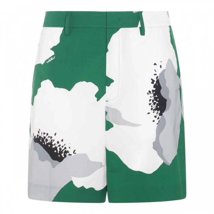 GREEN COTTON SHORTS