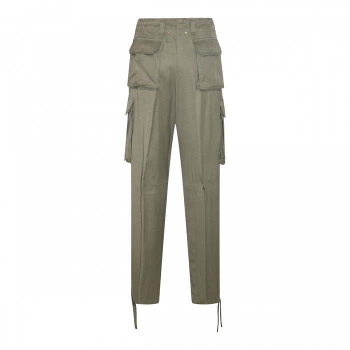 GREEN VISCOSE JEANS 2