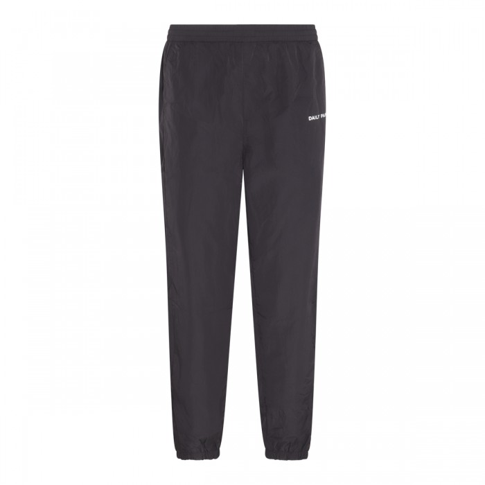 BLACK COTTON TRACK PANTS