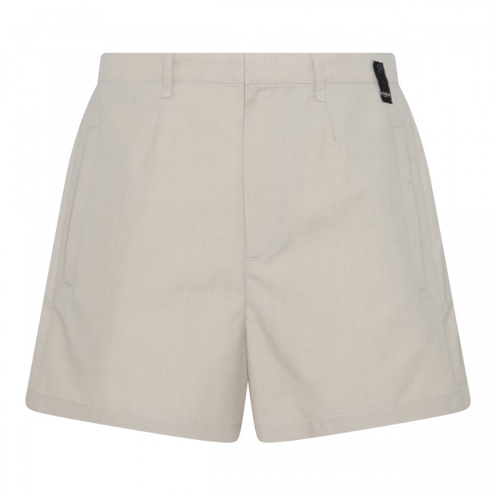 CREAM WOOL SHORTS