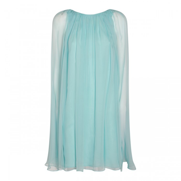 LIGHT BLUE SILK DRESS