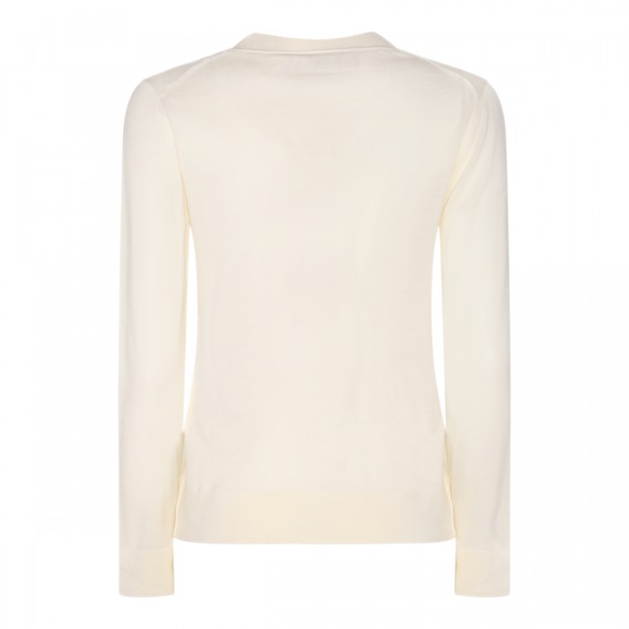 WHITE WOOL-SILK BLEND TOP 2