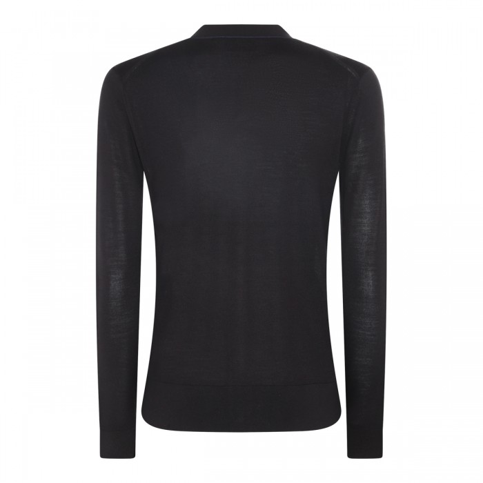 BLACK WOOL-SILK BLEND TOP 2