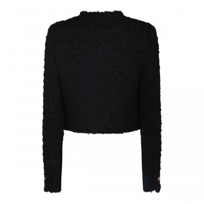 BLACK WOOL CASUAL JACKET 2