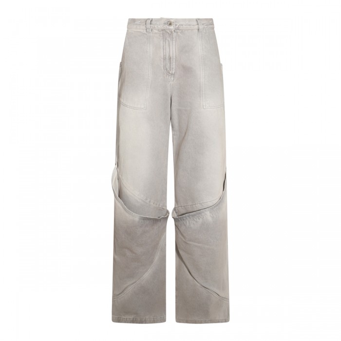 GREY COTTON DENIM JEANS