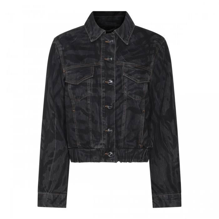 BLACK COTTON DENIM JACKET