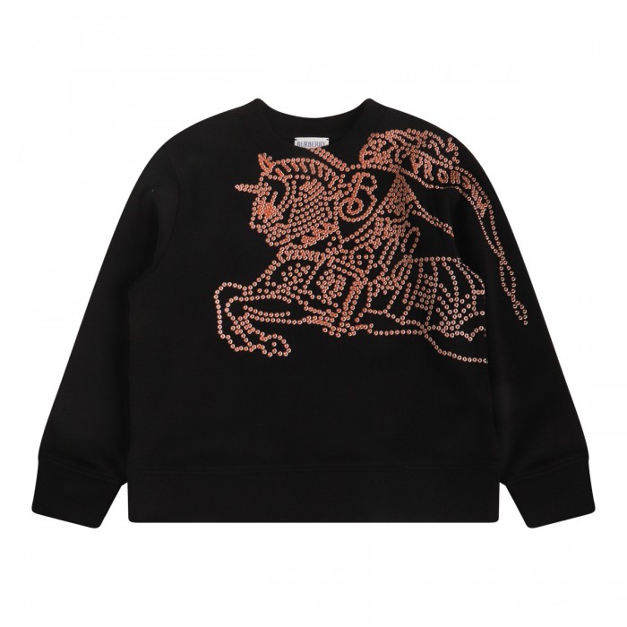 BLACK COTTON SWEATSHIRT
