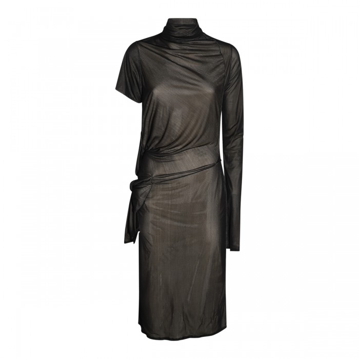 BLACK VISCOSE DRESS