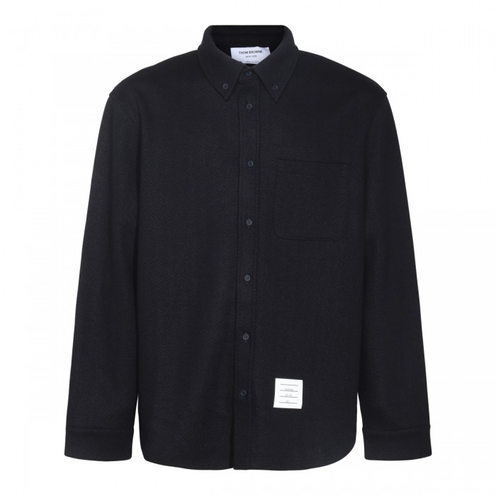NAVY BLUE COTTON CASUAL JACKET