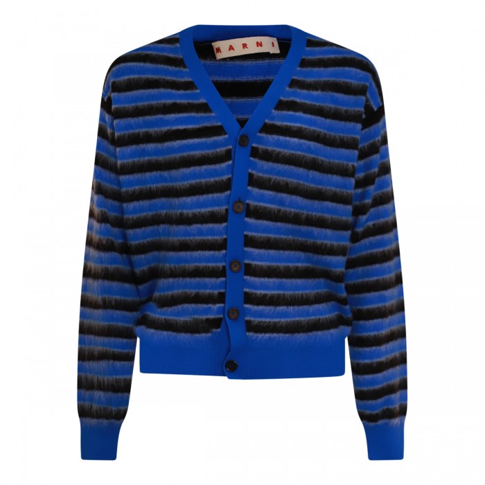 BLUE AND BLACK WOOL KNITWEAR