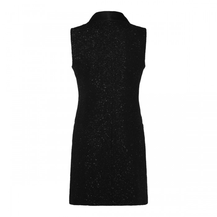 BLACK VISCOSE EIFFEL DRESS 2