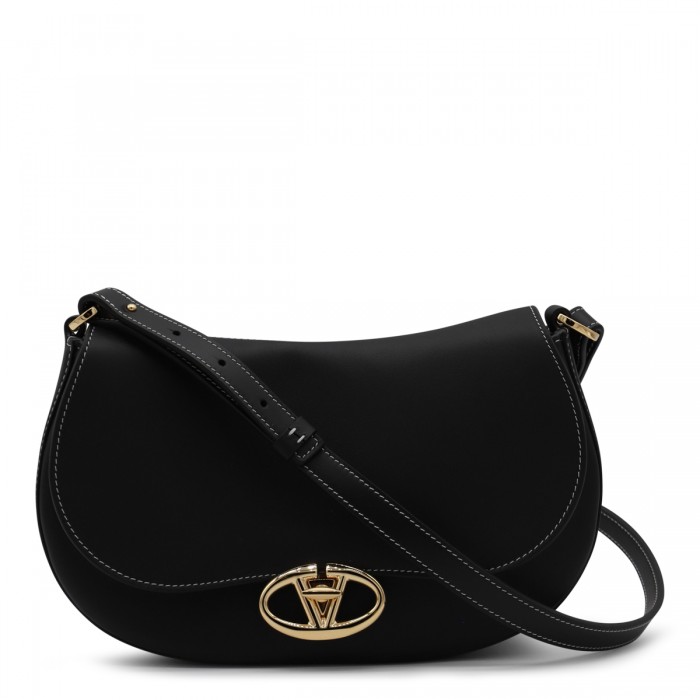 BLACK LEATHER OHVAL...