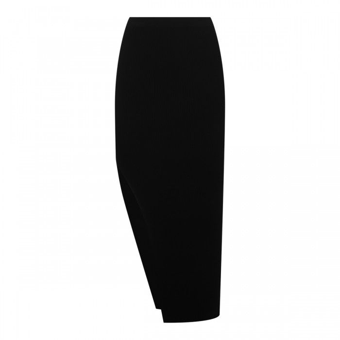 BLACK VISCOSE SKIRT