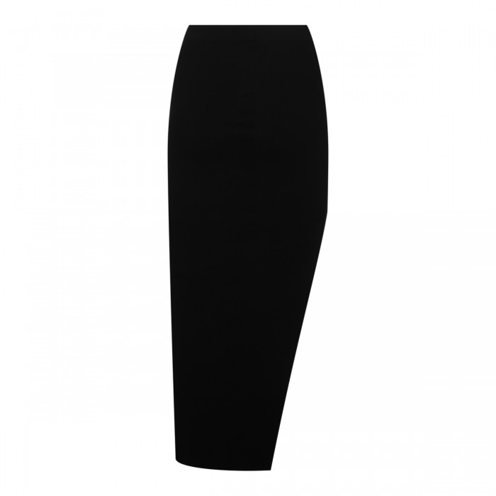BLACK VISCOSE SKIRT 2