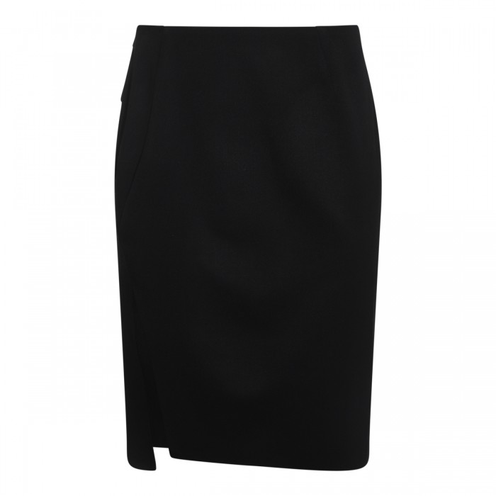 BLACK WOOL SKIRT