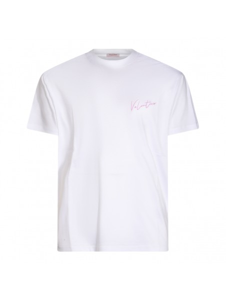 【送料&関税込】Valentino White And Blue Cotton T-shirt Valentino Garavani - Logo cotton t-shirt White - The Corner