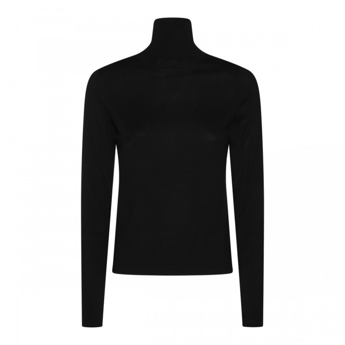 BLACK WOOL VELOCE KNITWEAR