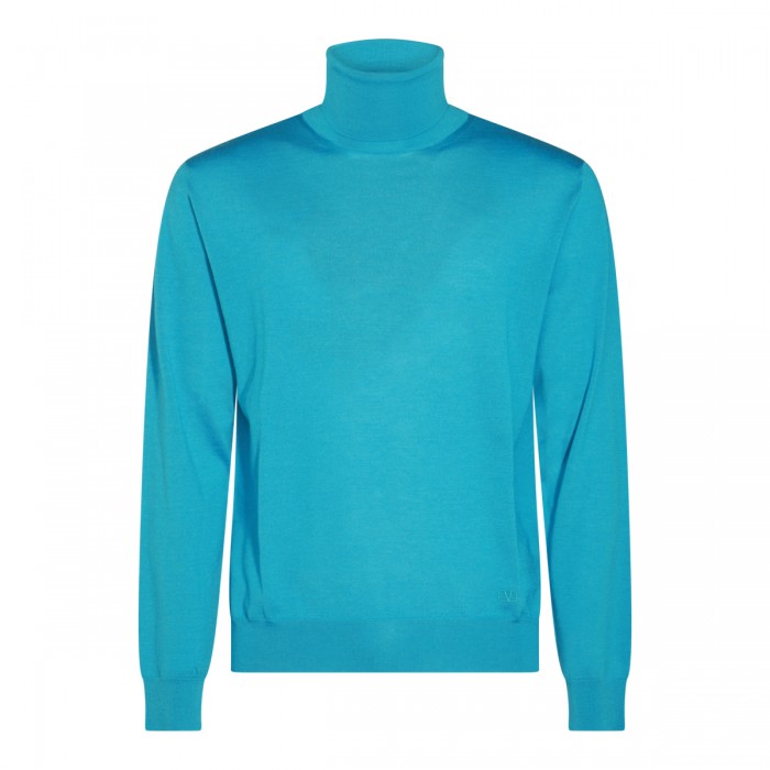 BLUE  WOOL KNITWEAR