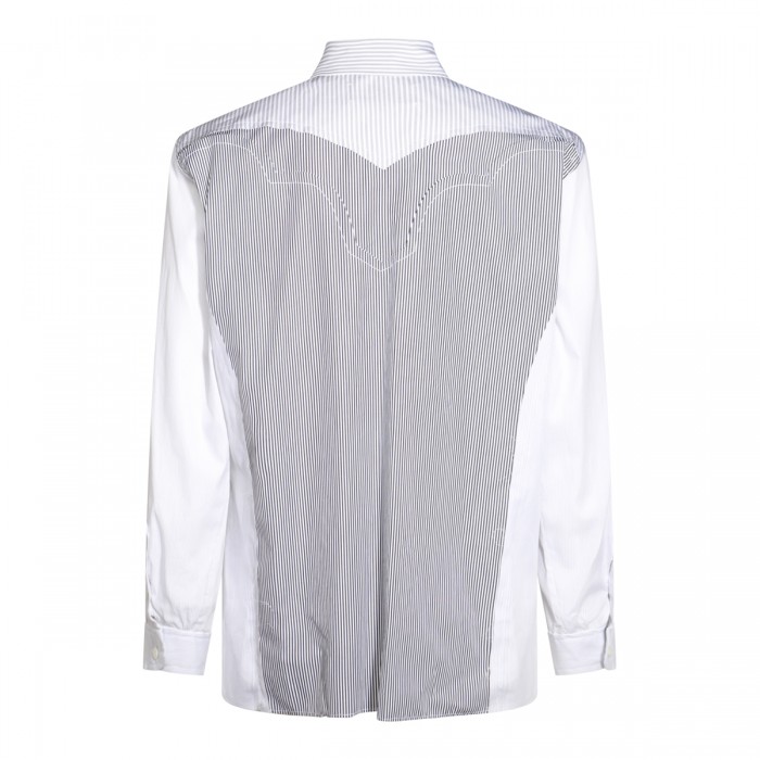 WHITE AND GREY COTTON SHIRT 2