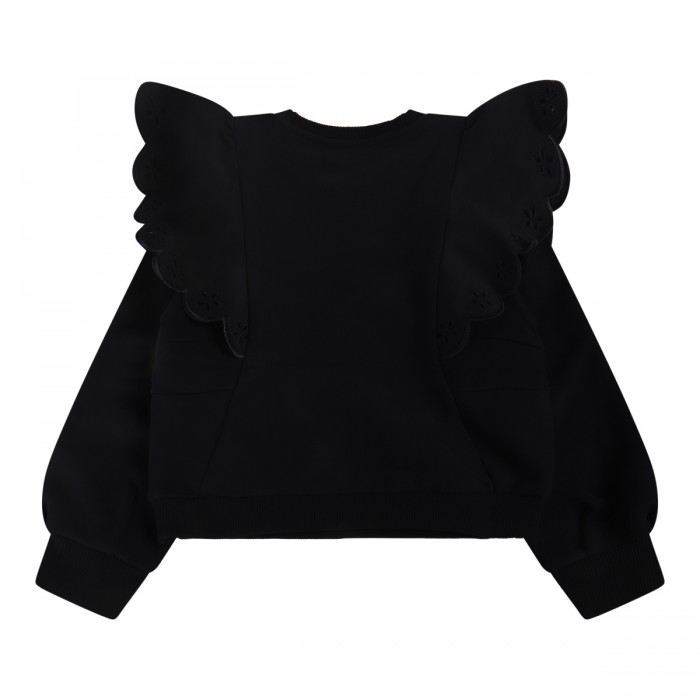 BLACK COTTON SWEATSHIRT 2