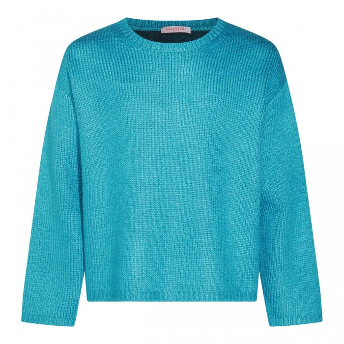 SKY BLUE SILK SWEATER