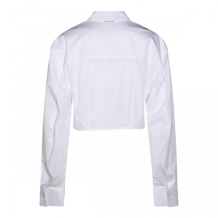 WHITE COTTON ASYMMETRIC SHIRT 2